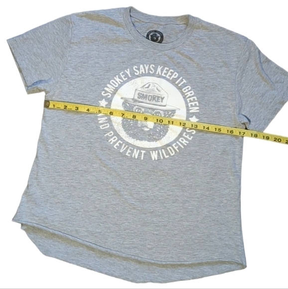 Unisex Smokey Bear Keep Green Gray Prevent Wild Fires Crop Top Size Med 420 - Picture 4 of 6